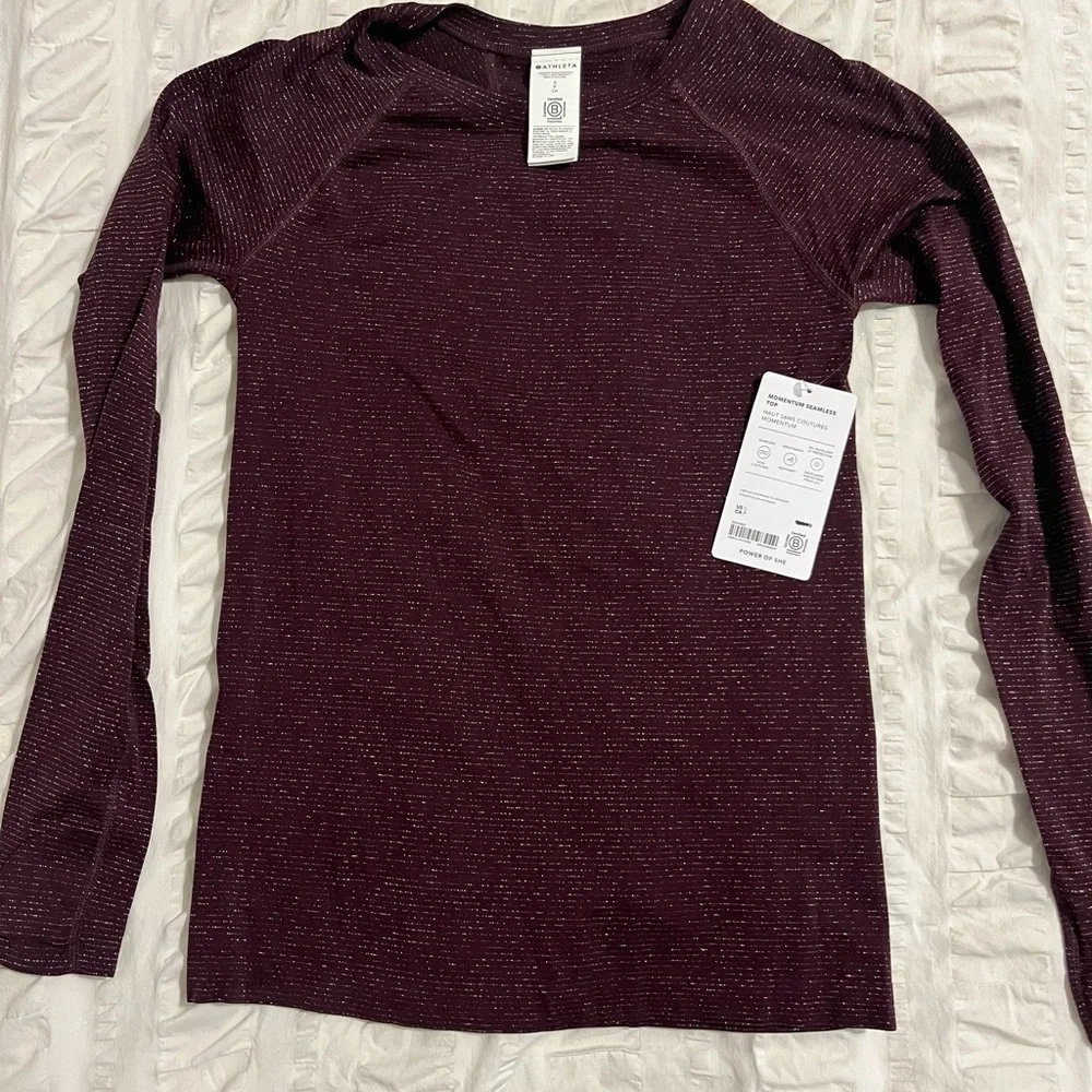 Athleta Purple Long Sleeve Top - Picture 3 of 5